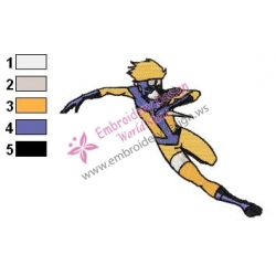 Yellow Kid Flash of Konoha Teen Titans Embroidery Design
